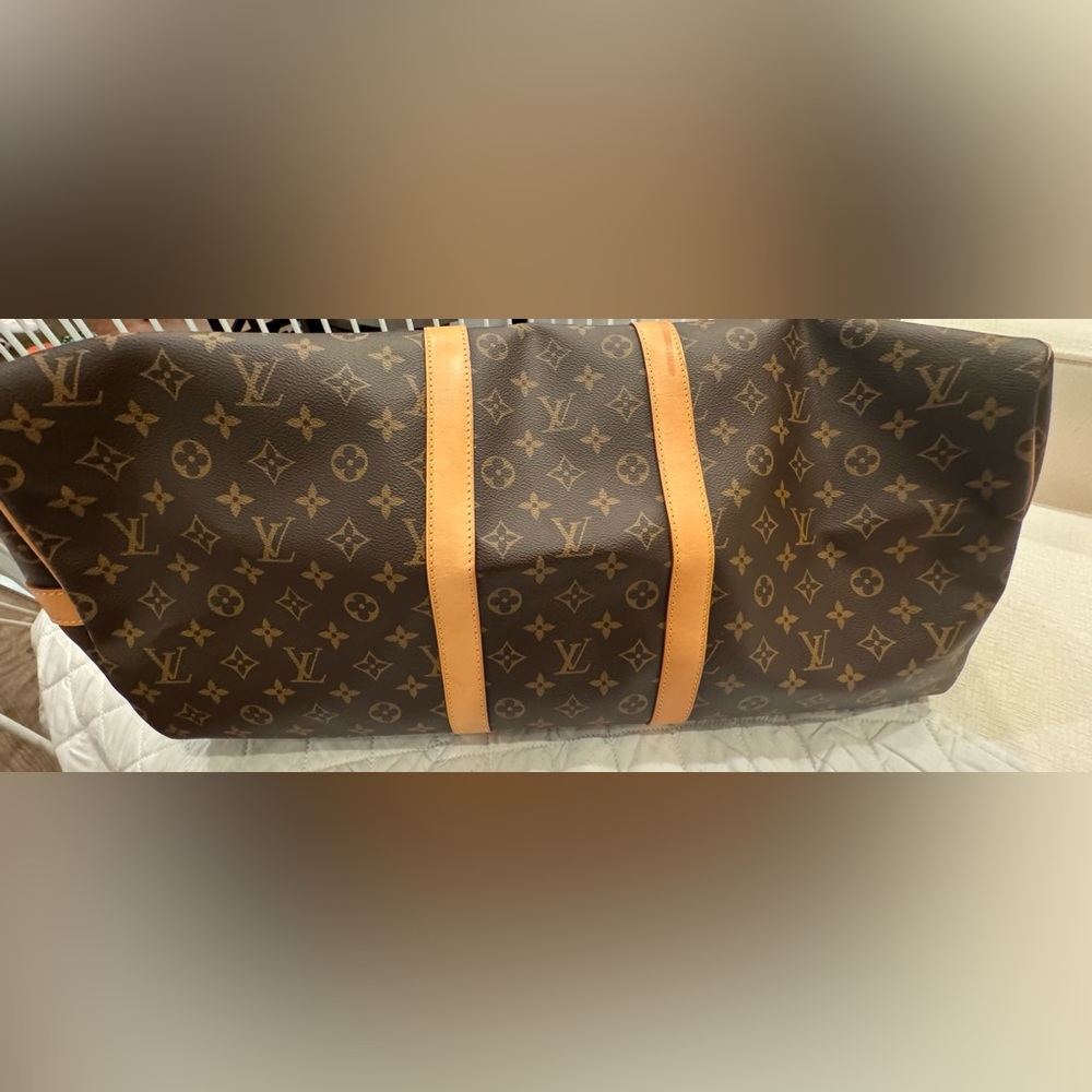 Pre owned Louis Vuitton Brown Monogram Keepall Bandoulie’re 55 - Picture 4 of 11